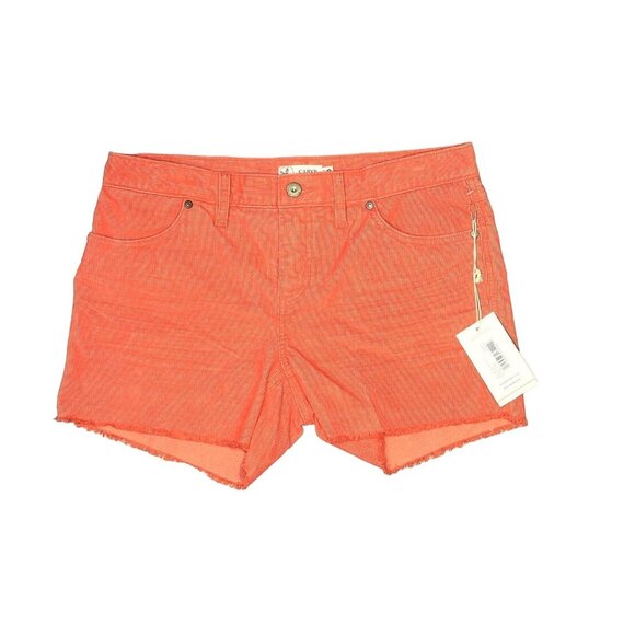 NWT $74 Carve Designs Oahu 4" Shorts Women's 6* Organic Cotton Orange Stretch - Picture 2 of 13